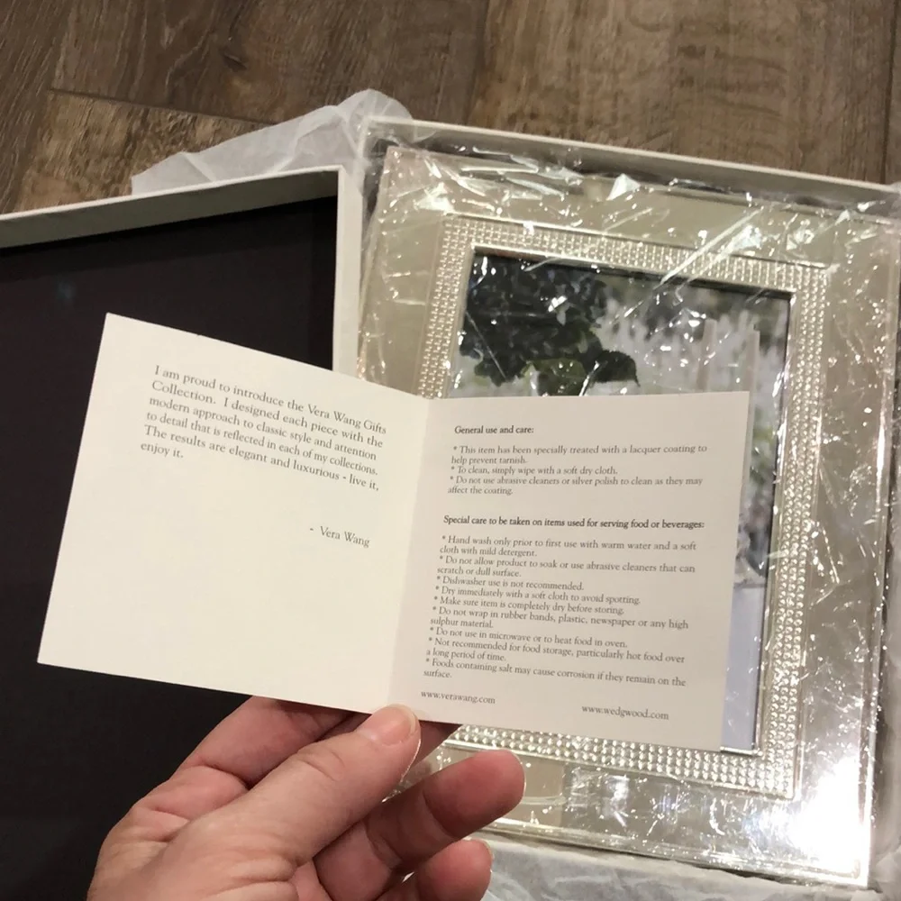 NWT / NIB - VERA WANG - WEDGWOOD silver plated picture frame from Bloomingdale’s - Picture 3 of 12